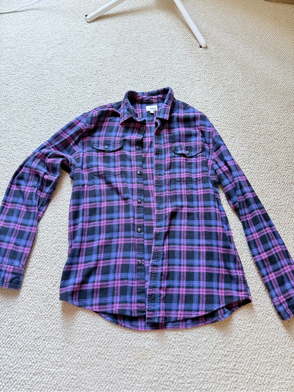 Women’s Sonoma Purple Plaid Button-Up Shirt